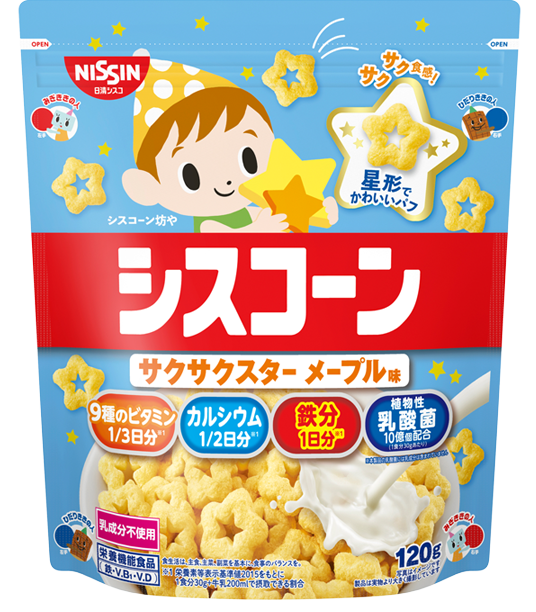 パッケージ写真：シスコーン サクサクスターメープル味
